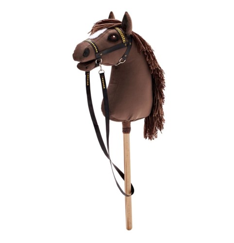 Pasja Hobby Horse Ciemno Beżowy - Maść Brudno Kasztanowata  - Duży (38 cm) - Konik na Kiju  / Patyku nr 6